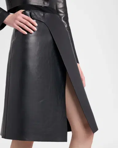 Tom Ford Nappa Leather Wrap Skirt | Thumbnail 5 Tom Ford Nappa Leather Wrap Skirt | Thumbnail 5