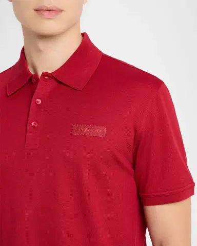 Givenchy Men's Grosgrain Label Pique Polo Shirt | Thumbnail 5 Givenchy Men's Grosgrain Label Pique Polo Shirt | Thumbnail 5