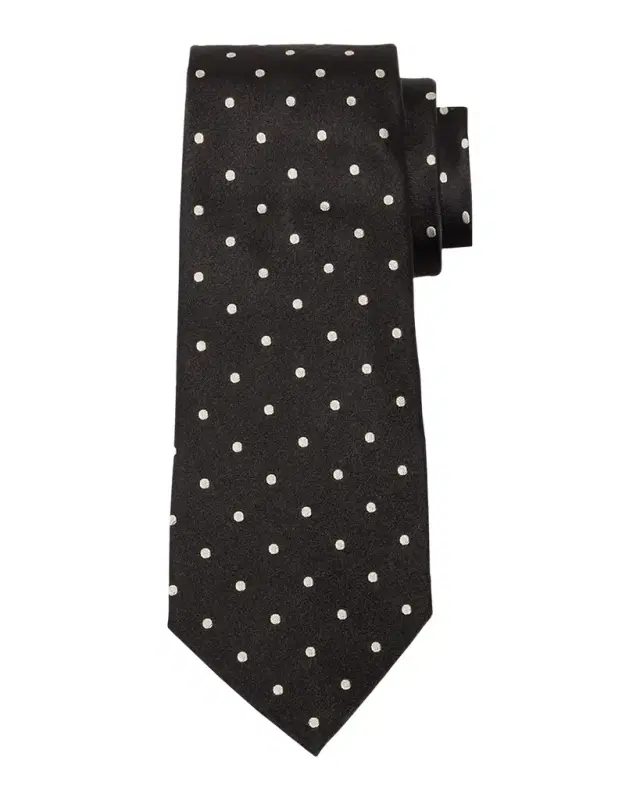 Ralph Lauren Purple Label Polka-Dot Silk Satin Tie