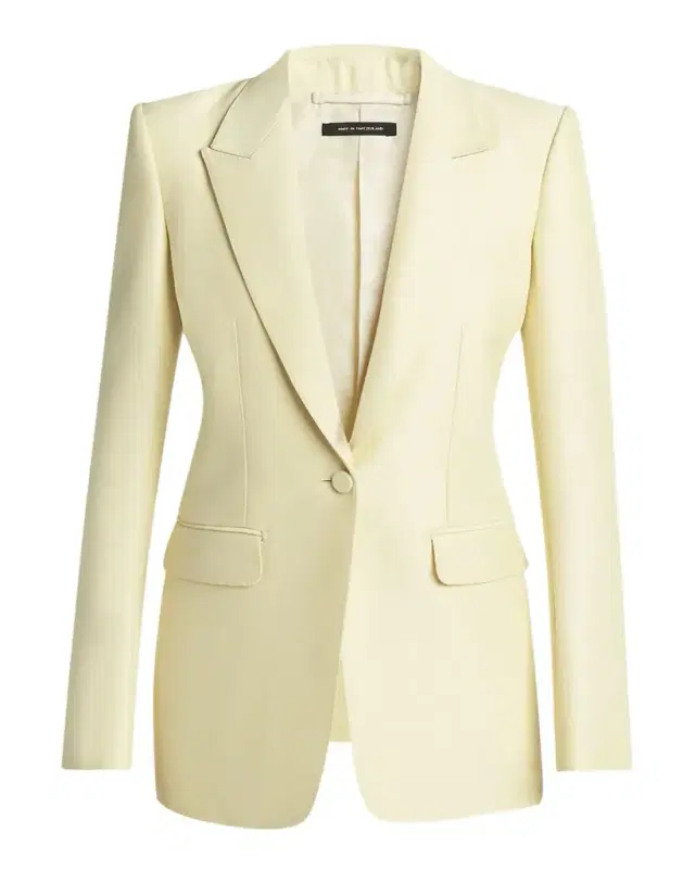 Tom Ford Wool Silk Single-Breasted Jacket