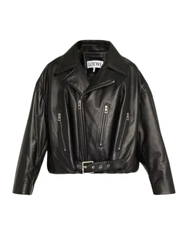 Loewe Short Nappa Lambskin Biker Jacket | Thumbnail 1 Loewe Short Nappa Lambskin Biker Jacket | Thumbnail 1