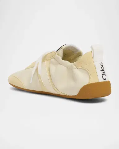 Chloé Kick Mixed Leather Low-Top Sneakers | Thumbnail 4