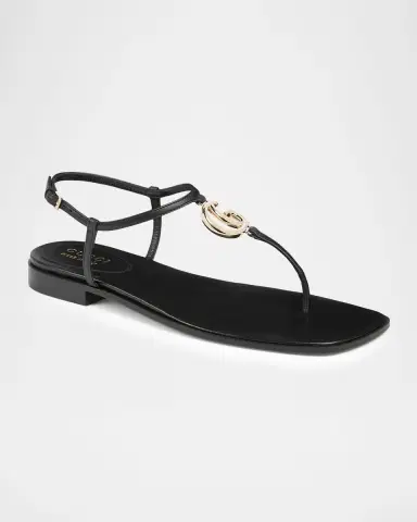 Gucci GG Marmont Leather Thong Sandals | Thumbnail 2 Gucci GG Marmont Leather Thong Sandals | Thumbnail 2