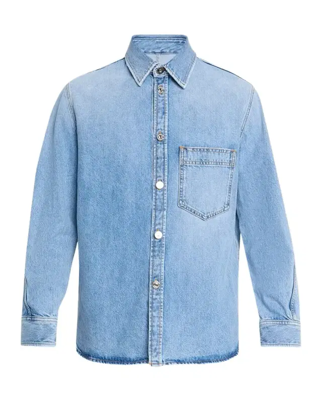 en 's Stone-Washed Denim Shirt