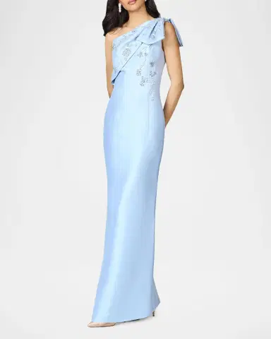 SACHIN & BABI Olivia Beaded Bow-Embellished Mikado Gown | Thumbnail 2 SACHIN & BABI Olivia Beaded Bow-Embellished Mikado Gown | Thumbnail 2