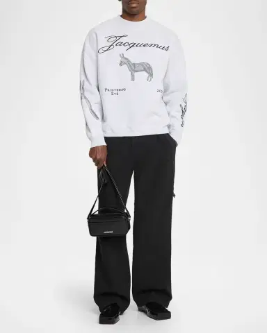Jacquemus Men's Le Baneto Leather Crossbody Bag | Thumbnail 5 Jacquemus Men's Le Baneto Leather Crossbody Bag | Thumbnail 5