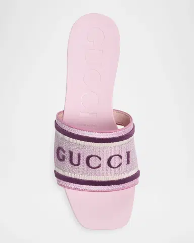 Gucci Luna Logo Jacquard Slide Sandals | Thumbnail 6 Gucci Luna Logo Jacquard Slide Sandals | Thumbnail 6