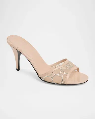 Gucci Erin Jeweled Leather Stiletto Sandals | Thumbnail 2 Gucci Erin Jeweled Leather Stiletto Sandals | Thumbnail 2
