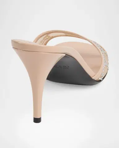 Gucci Erin Jeweled Leather Stiletto Sandals | Thumbnail 4 Gucci Erin Jeweled Leather Stiletto Sandals | Thumbnail 4