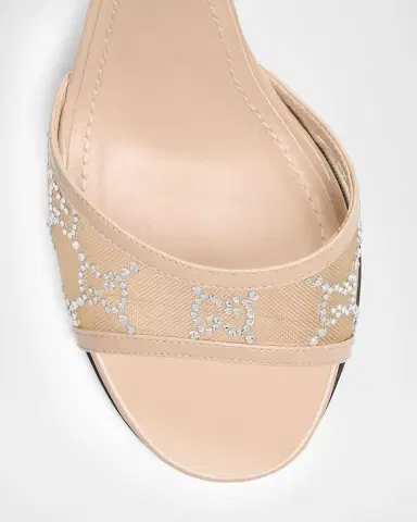 Gucci Erin Jeweled Leather Stiletto Sandals | Thumbnail 5 Gucci Erin Jeweled Leather Stiletto Sandals | Thumbnail 5