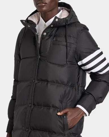 Thom Browne Shiny Ripstop 4-Bar Parka Jacket | Thumbnail 5 Thom Browne Shiny Ripstop 4-Bar Parka Jacket | Thumbnail 5