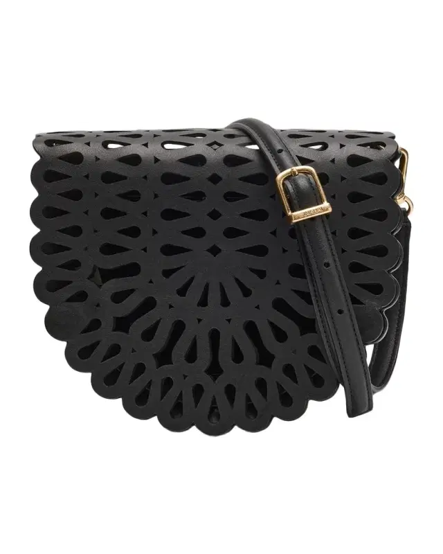 SIMKHAI McCall Laser Cutout Leather Crossbody Bag