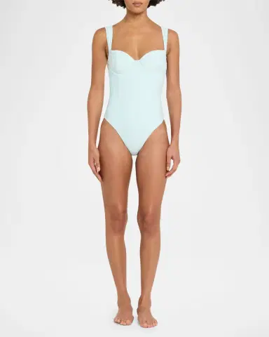 SIMKHAI Kyle Bustier One-Piece Swimsuit | Thumbnail 2