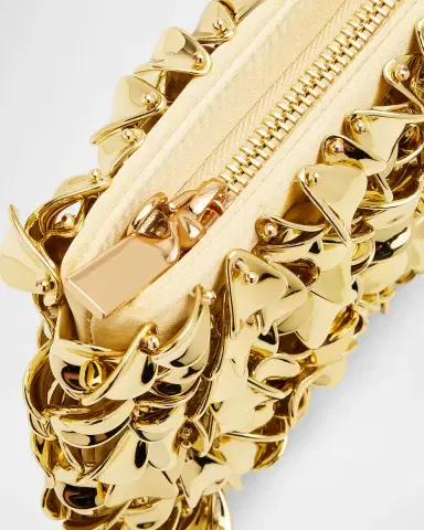 SIMKHAI Reese Metallic Beaded Clutch Bag | Thumbnail 6