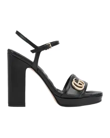 Gucci 95mm GG Marmont Leather Platform Sandals | Thumbnail 1 Gucci 95mm GG Marmont Leather Platform Sandals | Thumbnail 1