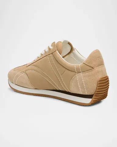 TOTEME Suede Retro Runner Sneakers | Thumbnail 4