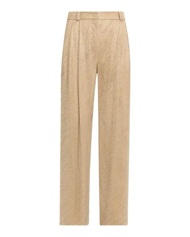 Giorgio Armani Embellished Pleated Straight-Leg Pants