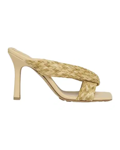 Bottega Veneta Riva Braided Raffia Mule Sandals | Thumbnail 1