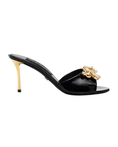 Dolce & Gabbana 75mm Embellished Patent Leather Mules | Thumbnail 1