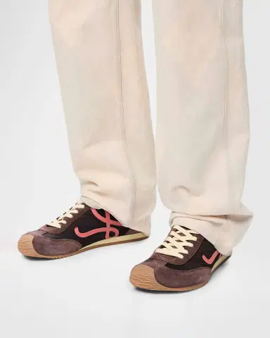 Loewe Men's Ballet Runner 2.0 Nylon & Calfskin Sneakers | Thumbnail 2 Loewe Men's Ballet Runner 2.0 Nylon & Calfskin Sneakers | Thumbnail 2
