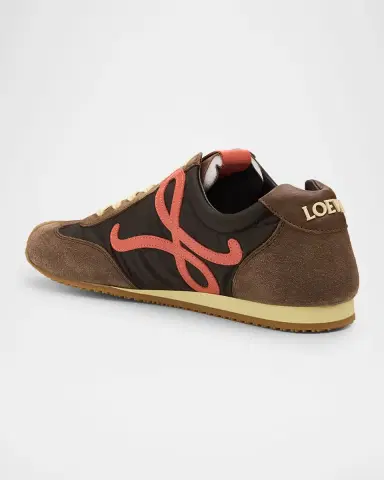 Loewe Men's Ballet Runner 2.0 Nylon & Calfskin Sneakers | Thumbnail 3 Loewe Men's Ballet Runner 2.0 Nylon & Calfskin Sneakers | Thumbnail 3