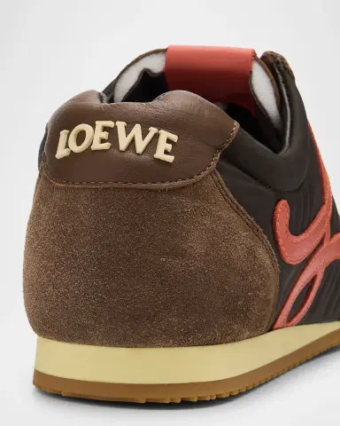 Loewe Men's Ballet Runner 2.0 Nylon & Calfskin Sneakers | Thumbnail 4 Loewe Men's Ballet Runner 2.0 Nylon & Calfskin Sneakers | Thumbnail 4