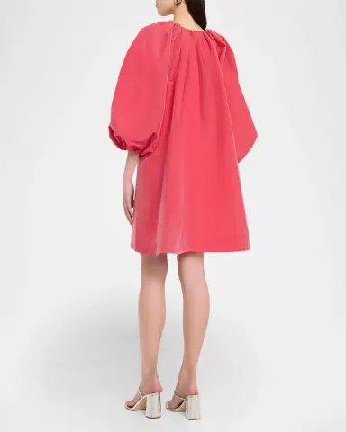 BERNADETTE George Gathered Taffeta Mini Dress | Thumbnail 3 BERNADETTE George Gathered Taffeta Mini Dress | Thumbnail 3