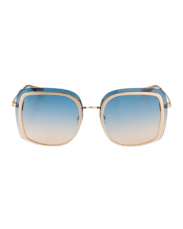 Barton Perreira Halima 65mm Square Titanium Sunglasses