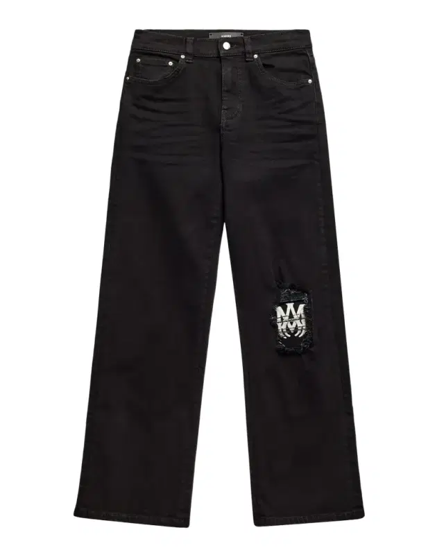 Amiri Kid 's MA Patch Denim Jeans, Size 4-12