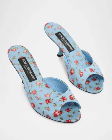 Dolce & Gabbana 60mm Floral Satin Mule Sandals | Thumbnail 5 Dolce & Gabbana 60mm Floral Satin Mule Sandals | Thumbnail 5