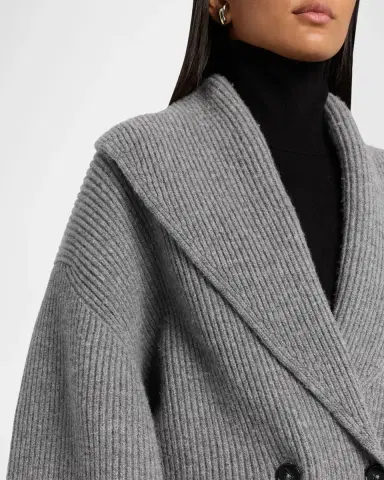 Toteme Shawl Lapel Wool Cardigan | Thumbnail 5