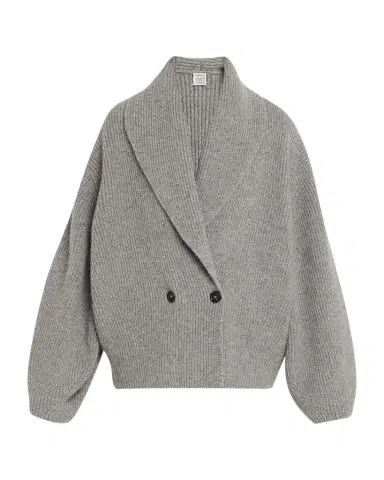 Toteme Shawl Lapel Wool Cardigan | Thumbnail 1