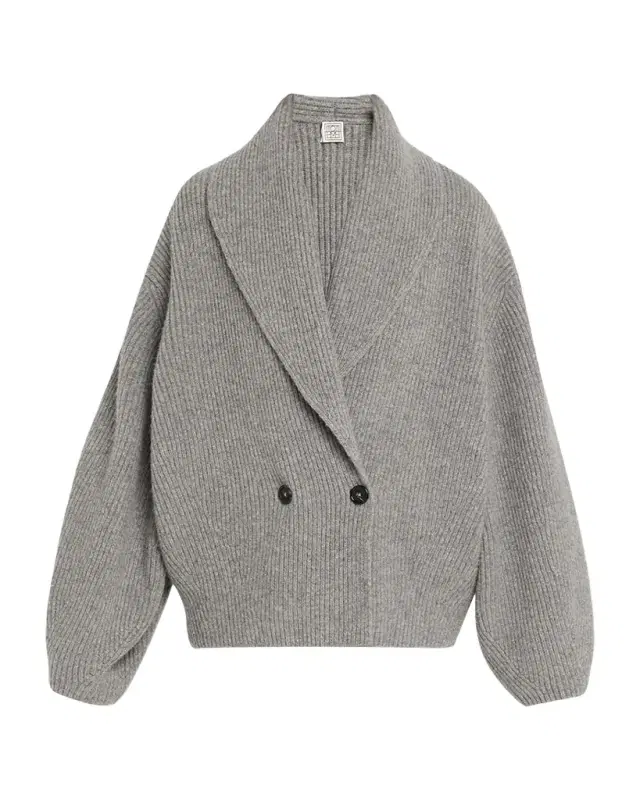 Shawl Lapel Wool Cardigan