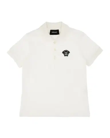 Versace Boy's Cotton Pique Polo Shirt | Thumbnail 1