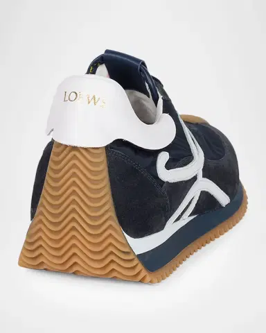 Loewe Men's Flow Runner Nylon and Suede Sneakers | Thumbnail 3