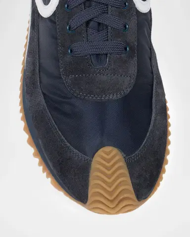 Loewe Men's Flow Runner Nylon and Suede Sneakers | Thumbnail 4