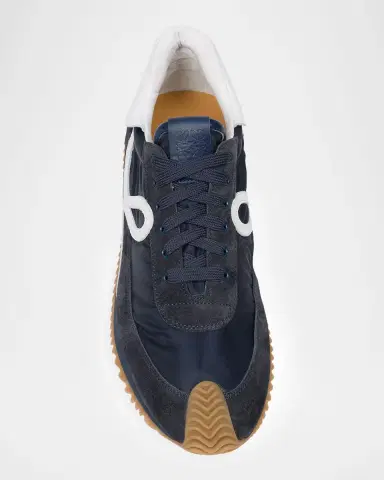 Loewe Men's Flow Runner Nylon and Suede Sneakers | Thumbnail 5