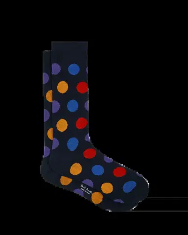 Paul Smith Men's Mike Large Polka Dot Cotton Crew Socks | Thumbnail 2