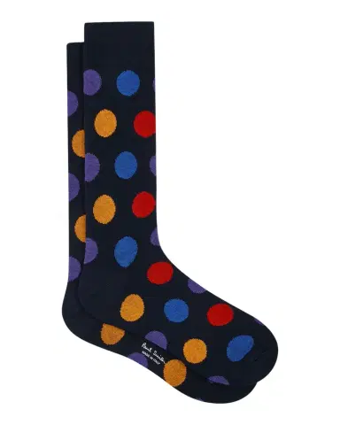 Paul Smith Men's Mike Large Polka Dot Cotton Crew Socks | Thumbnail 1
