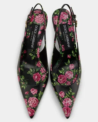 Dolce & Gabbana 60mm Cutout DG Floral Leather Mule Sandals | Thumbnail 4 Dolce & Gabbana 60mm Cutout DG Floral Leather Mule Sandals | Thumbnail 4