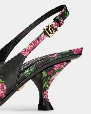 Dolce & Gabbana 60mm Cutout DG Floral Leather Mule Sandals | Thumbnail 6 Dolce & Gabbana 60mm Cutout DG Floral Leather Mule Sandals | Thumbnail 6