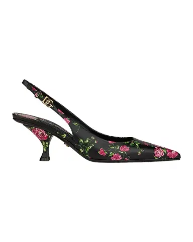 Dolce & Gabbana 60mm Cutout DG Floral Leather Mule Sandals | Thumbnail 1 Dolce & Gabbana 60mm Cutout DG Floral Leather Mule Sandals | Thumbnail 1