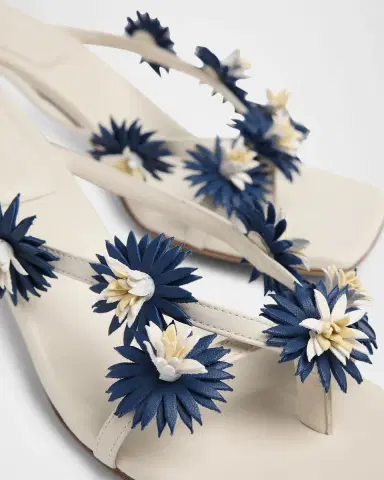 Bottega Veneta Riva Floral Leather Kitten-Heel Sandals | Thumbnail 5 Bottega Veneta Riva Floral Leather Kitten-Heel Sandals | Thumbnail 5