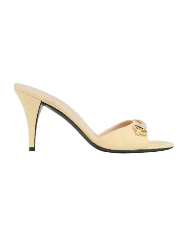 Gucci 85mm Erin GG Monogram Canvas Mules | Thumbnail 1 Gucci 85mm Erin GG Monogram Canvas Mules | Thumbnail 1