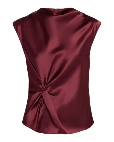 TANYA TAYLOR Robin Satin Twist Top | Thumbnail 1