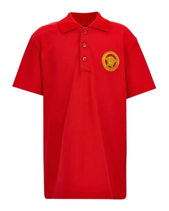 Versace Boy 's Medusa Cotton Pique Polo Shirt, Size 6-14