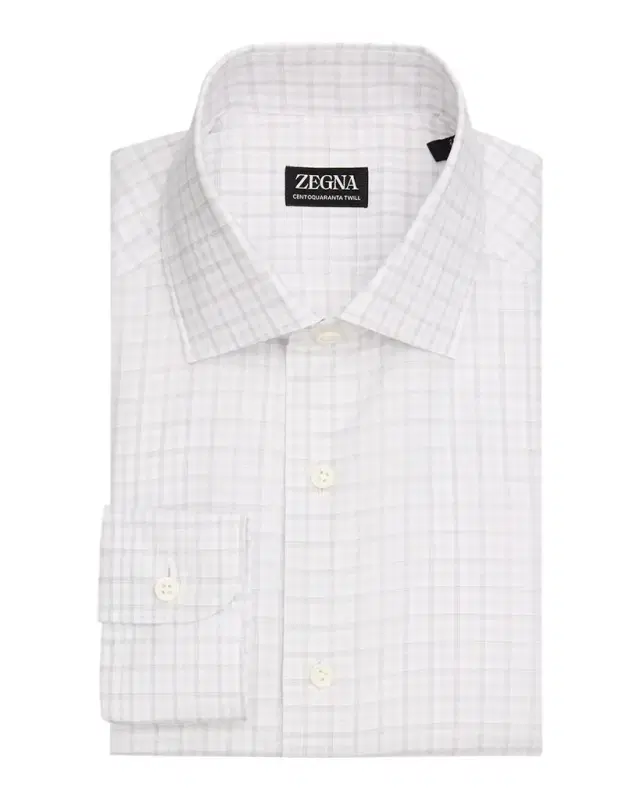 ZEGNA Men 's Plaid Cotton-Linen Shirt