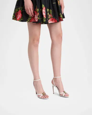 Dolce & Gabbana 105mm DG Heart Strappy Leather Sandals | Thumbnail 2 Dolce & Gabbana 105mm DG Heart Strappy Leather Sandals | Thumbnail 2