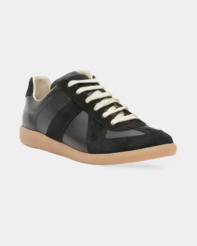 Maison Margiela Men's Replica Leather Low-Top Sneakers | Thumbnail 2 Maison Margiela Men's Replica Leather Low-Top Sneakers | Thumbnail 2