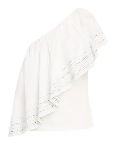 Rosie Assoulin Wedge Ruffle One-Shoulder Top | Thumbnail 1 Rosie Assoulin Wedge Ruffle One-Shoulder Top | Thumbnail 1